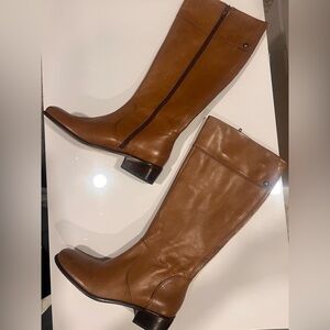 Corso Como Tall Leather Over-the-Knee Boots in Cognac